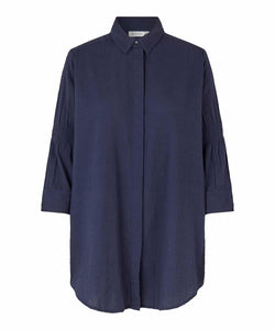 Isobelo Shirt | Maritime Blue Solid | Masai Copenhagen
