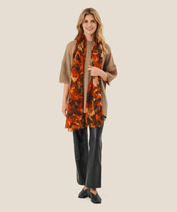 Adama Wool Scarf | Spicy Orange Print | Masai Copenhagen