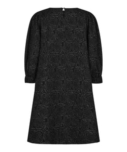 Nirisa Puff Sleeve Dress | Black Rose Print | Masai Copenhagen