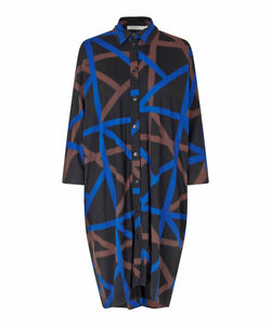 Naga Shirt Dress | Surf the Web Line Print | Masai Copenhagen