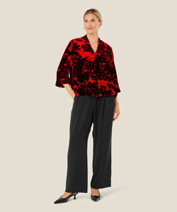 Blythe V-Neck Blouse | Scarlet Sage Print | Masai Copenhagen