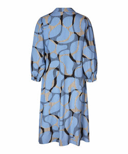 Nejalu Midi Dress | Ashley Blue Abstract Print | Masai Copenhagen