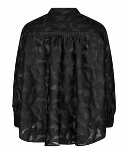 Ingrida Jacquard Shirt | Black Solid | Masai Copenhagen