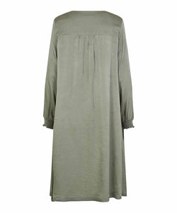 Nadiya Smocked-Sleeve Midi Dress | Vetiver | Masai Copenhagen