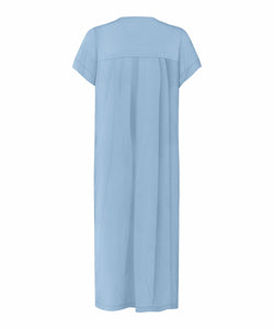 Odera Cuff Sleeve Dress | Ashley Blue Solid | Masai Copenhagen