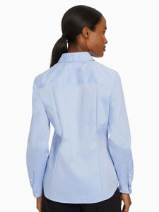 Easy Care Button-Up Shirt, Blue | Meison Studio Presents Jones New York