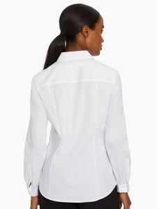 Easy Care Button-Up Shirt, White | Meison Studio Presents Jones New York