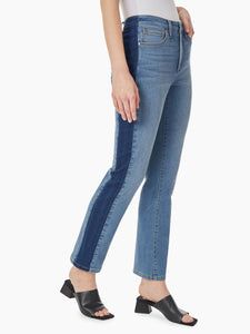 Lexington Contrast Stripe Straight Leg Jeans, Dreamer Wash Combo | Meison Studio Presents Jones New York