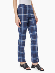 Plaid Bootcut Pull-On Pants – meison