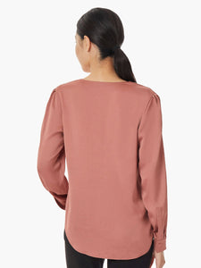 Charmeuse Utility Blouse in Color Fawn | Jones New York