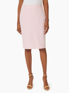 Knee-Length Stretch Crepe Pencil Skirt in the Color Tutu Pink | Kasper