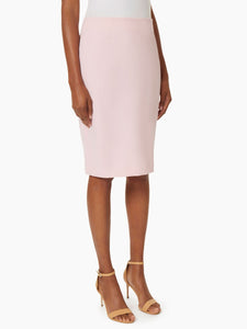 Knee-Length Stretch Crepe Pencil Skirt in the Color Tutu Pink | Kasper