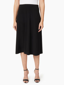 A-Line Jersey Knit Midi Skirt, Black | Meison Studio Presents Kasper