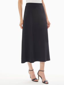 A-Line Jersey Knit Maxi Skirt, Black | Kasper