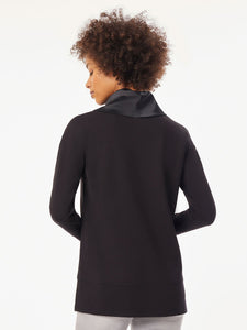 Serenity Knit Cowl Neck Tunic in the Color Jones Black | Jones New York