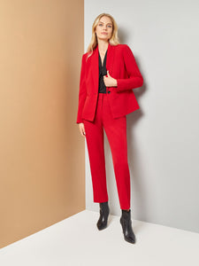 Holly Jacket, Iconic Stretch Crepe, Fire Red | Meison Studio Presents Kasper
