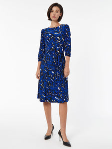 Gigi Dress, Everyday Knit, Royal/Black Multi | Kasper