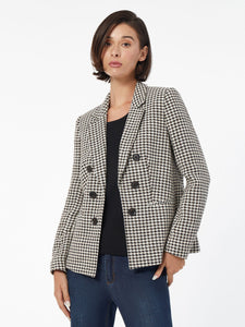 Tweed Faux Double Breasted Jacket in the Color Praline Multi | Jones New York