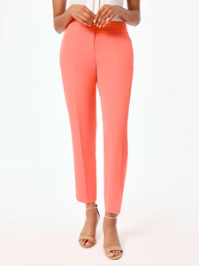 Plus Harlow Pant, Iconic Stretch Crepe, Luxe Salmon | Kasper