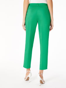 Solid Fly-Front Slim Leg Pants in the Color Kelly | Jones New York