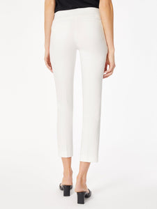 Solid Stretch Pull-on Straight Leg Pant in the Color NYC White | Jones New York