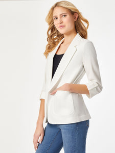 Classic Patch Pocket Jacket in the Color NYC White | Jones New York
