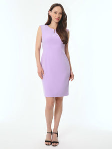 Charlotte Dress, Iconic Stretch Crepe, Lavender Mist | Kasper