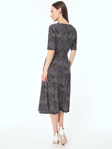 Gigi Dress, Everyday Knit, Black/Lavender Mist Multi | Kasper