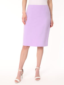 Petite Vivien Skirt, Iconic Stretch Crepe, Lavender Mist | Kasper