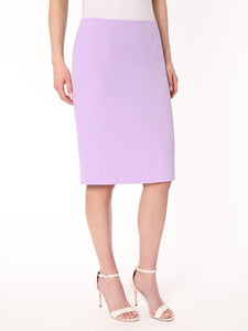 Petite Vivien Skirt, Iconic Stretch Crepe, Lavender Mist | Kasper