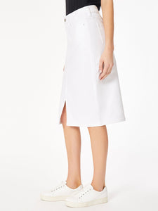 Denim Pencil Skirt in the Color Soft White | Jones New York