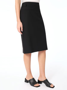 Bi-Stretch High-Rise Skirt in the Color Jones Black | Jones New York