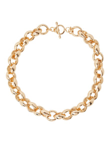 Gold Puff Rolo Link Necklace, Gold | Meison Studio Presents Misook