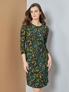 Olivia Dress, Everyday Knit, Evergreen Multi | Kasper