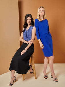 A-Line Jersey Knit Maxi Skirt, Black | Meison Studio Presents Kasper