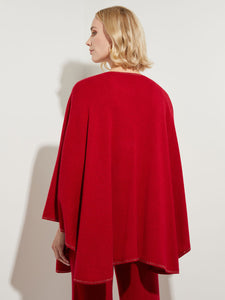 Crystal Trim Cashmere Wrap, Red, Red | Meison Studio Presents Misook