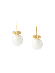 Drop Pearl Pierced Earrings, Gold/Pearl | Meison Studio Presents Misook