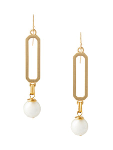 Pearl Drop Pierced Earrings, Gold/Pearl | Meison Studio Presents Misook