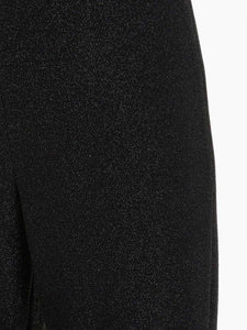 Sparkle Pull-On Wide Leg Pant, Black | Misook  Premium Details