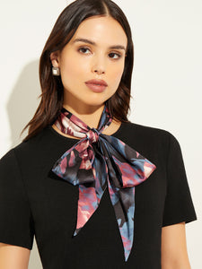 Midnight Floral Crepe de Chine Scarf
