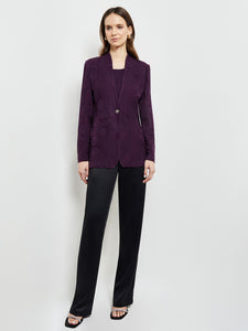 Tailored Jacket - One-Button Jacquard Knit | Misook 