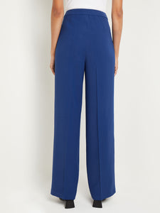 Woven Twill Tailored Wide Leg Pant, Oceanic | Misook