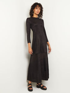 Shimmer Knit Maxi Dress, Black | Misook