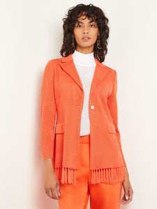 Tailored Jacket - One-Button Ottoman Knit, Spice | Misook