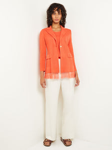 Tailored Jacket - One-Button Ottoman Knit, Spice | Misook
