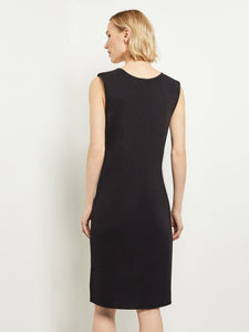 Sleeveless Sheath Knit Dress, Black, Black | Meison Studio Presents Misook