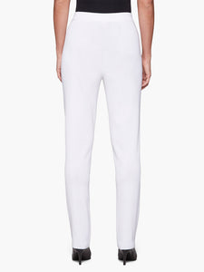 Straight Leg Knit Pant, White, White | Meison Studio Presents Misook