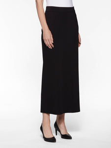 36" Straight Knit Skirt, Black, Black | Meison Studio Presents Misook
