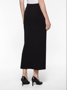 36" Straight Knit Skirt, Black, Black | Meison Studio Presents Misook
