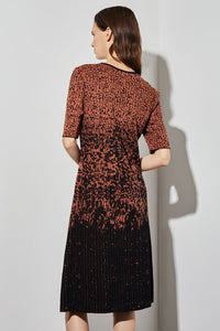 Ombre Soft Knit Sheath Dress, Oakwood, Oakwood/Black | Ming Wang